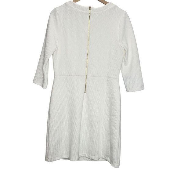 Versona White Dress Quilted Gold Zipper Size 8 New - Picture 4 of 12